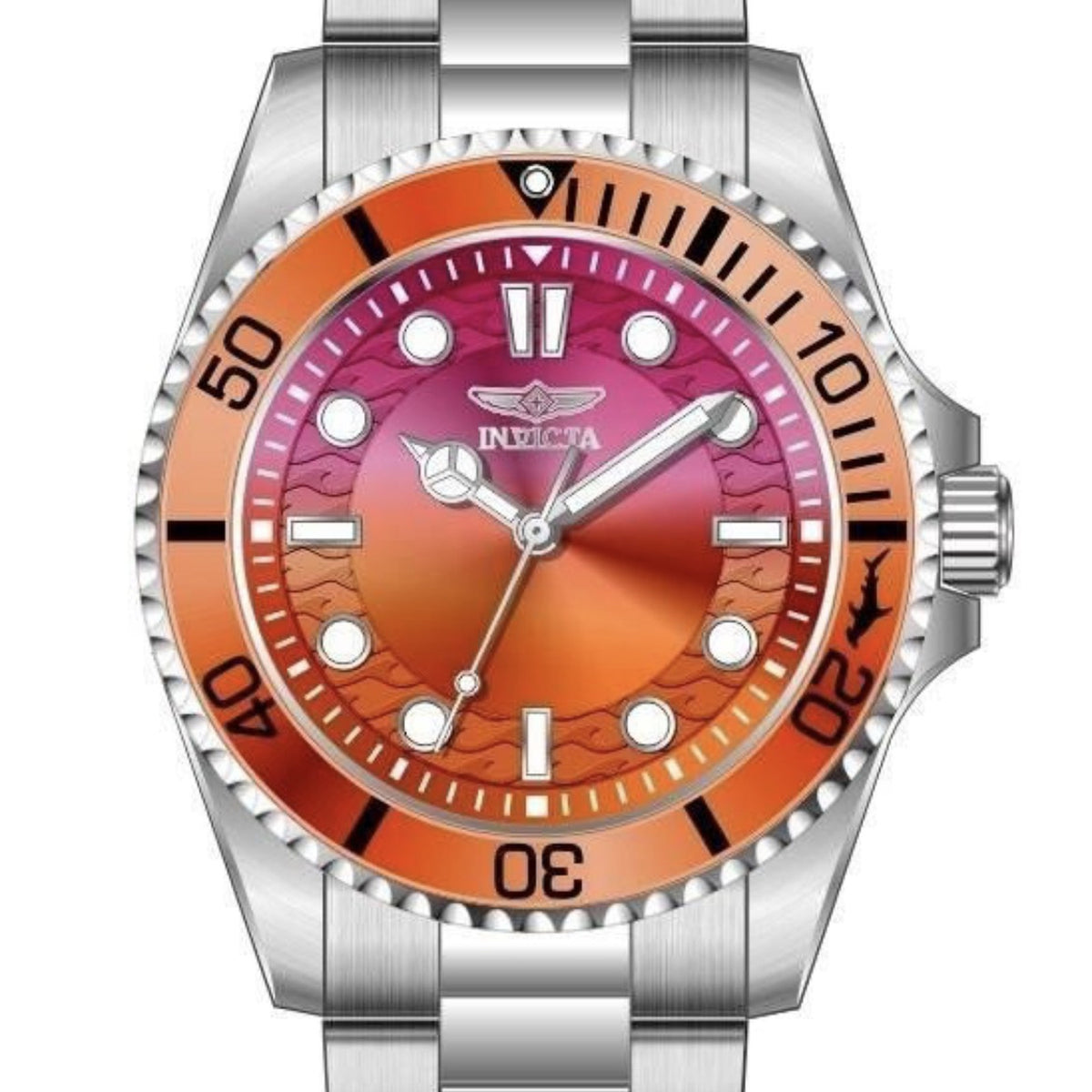 50949 - INVICTA Pro Diver Lady 34mm Stainless Steel Steel Orange+Red+Gradient dial PC21 Quartz #1 - image 1