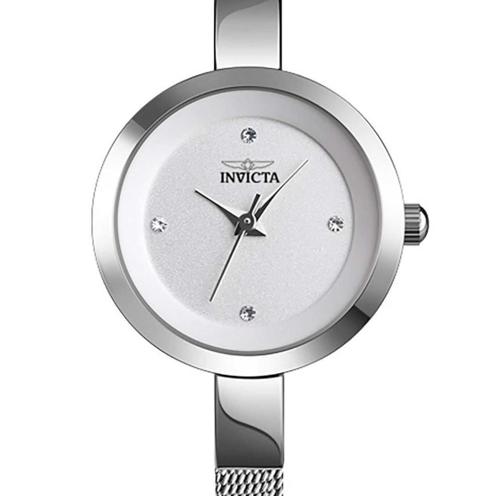 70295 - Invicta Angel Lady 26mm Silver Tone Case White Metal Dial Silver Band SD-006 Quartz #5 - image 1