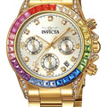 70314 - Invicta Angel Lady 42mm Gold Tone Case Gold Metal Dial Gold Band SD-007 Quartz #15