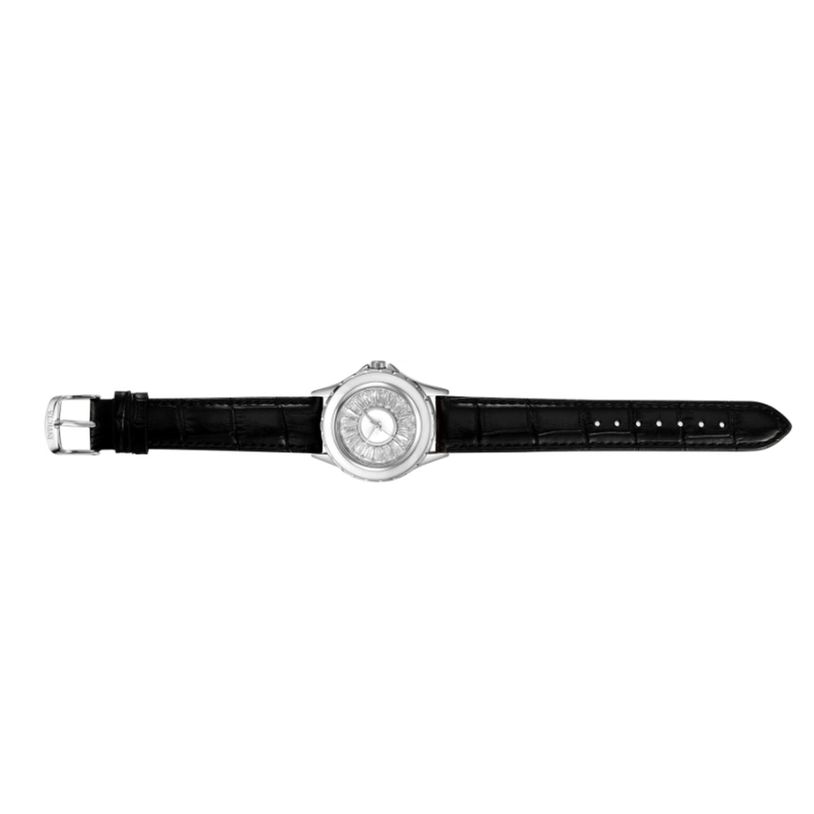 70373 - Invicta Celestial Lady 37.3mm Silver Tone Case Silver Metal Dial Black Band SD-006 Quartz #3