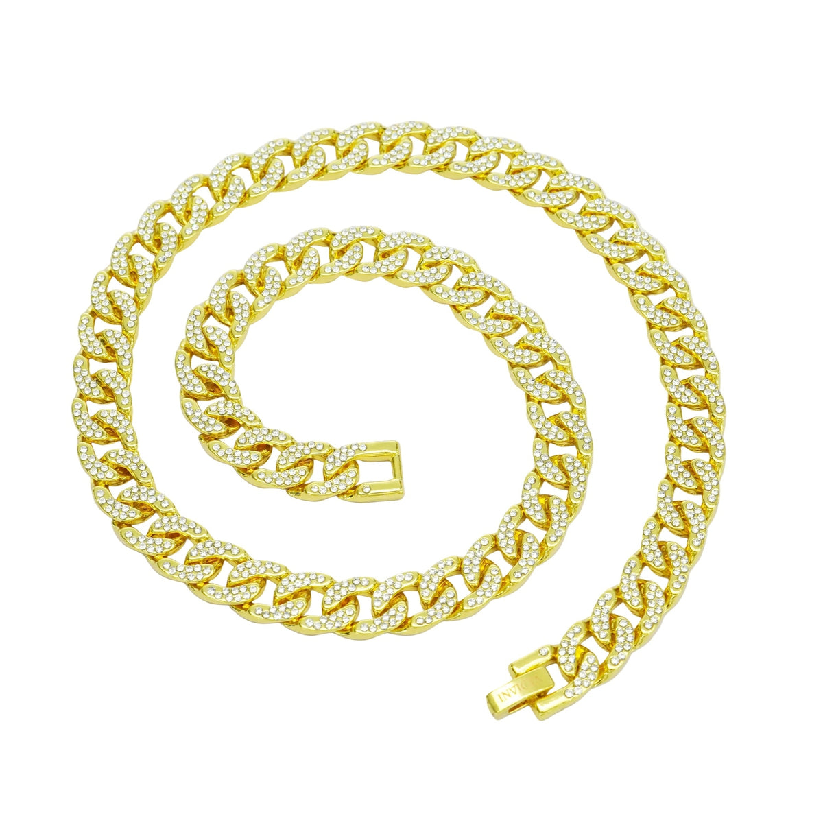 80935 - Invicta Elements Iced Out Cuban Chain Necklace. Gold #16