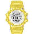 ACW8082-028 - Activa Digital Essentials Unisex 50mm Yellow Tone Case Black+White Plastic Dial Yellow Band Electronic Digital #4 - image 1