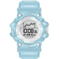 ACW8082-029 - Activa Digital Essentials Unisex 50mm Light Blue Tone Case Black+White Plastic Dial Light Blue Band Electronic Digital #11 - image 1