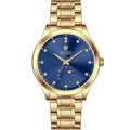 MPW-0366 - Montres Prestige Men 42mm Gold Tone Case Blue Metal Dial MG68 Quartz #25