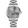 MPW-0374 - Montres Prestige Men 42mm Silver Tone Case Grey Metal Dial Silver Band MG68 Quartz #12